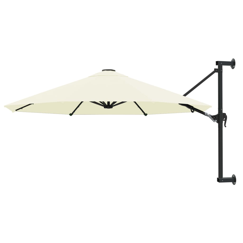 Wand Sonnenschirm mit Neigefunktion und Kurbel für Balkon und Terrasse
