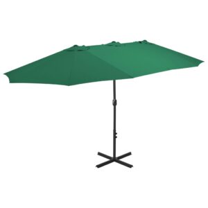 Doppel Sonnenschirm für extra viel Schatten und Komfort im Garten