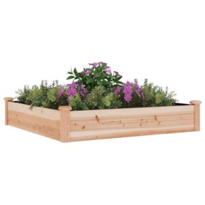 Beetumrandung aus Holz mit Vlies Einsatz für Gemüse Kräuter und Blumen