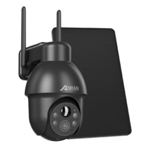 ANRAN Kabellose WLAN Überwachungskamera Aussen 360° PTZ Solar/Akku Kamera IP66