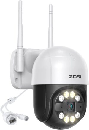 ZOSI 3MP HD Outdoor WLAN PT Netzwerk IP Überwachungskamera Funk WIFI Kamera IP66