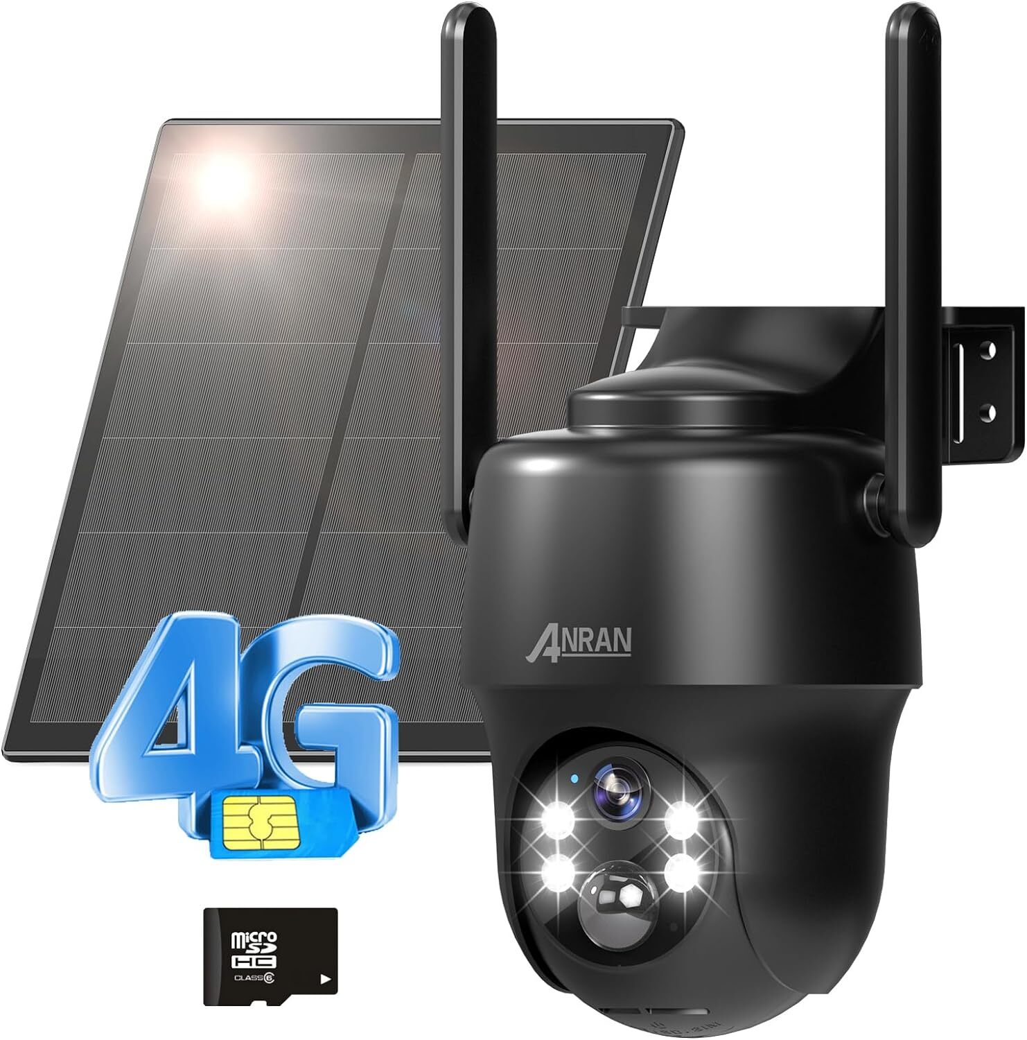 4G LTE Überwachungskamera Aussen Solar mit SIM Karte 2K HD PTZ Kabellos Kamera