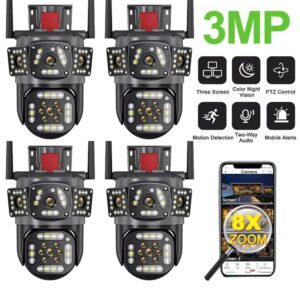 8X ZOOM 6K Überwachungskamera Aussen WLAN PTZ WiFi IP Kamera Outdoor Alert 12MP