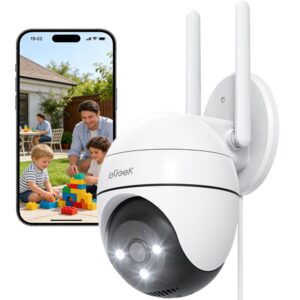 ieGeek 2K Überwachungskamera Aussen WLAN Kamera 3MP Kamera mit 2 Wege Audio