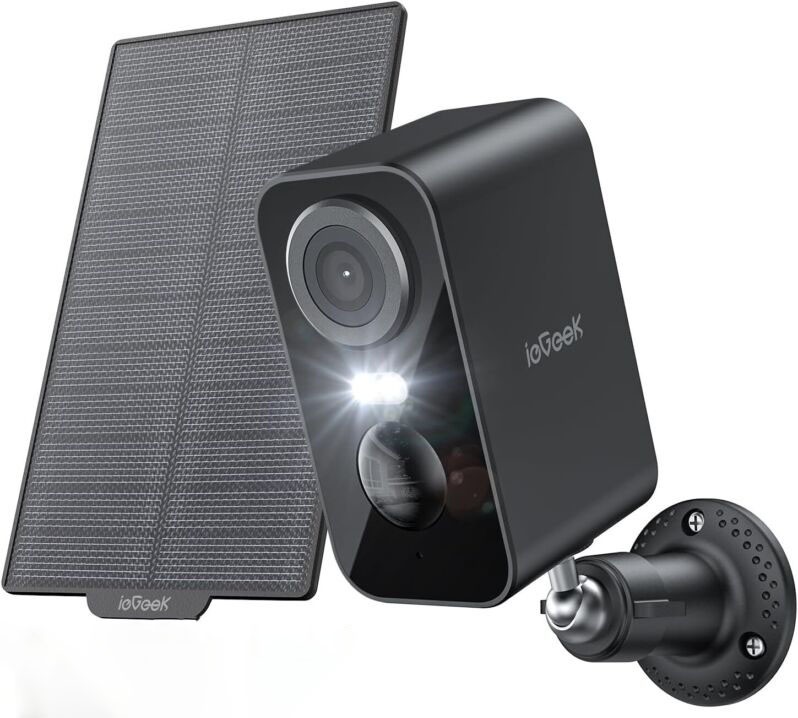 ieGeek 2K HD Überwachungskamera Aussen Solar Akku WLAN Kabellose Nachtsicht PIR