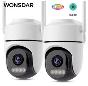 2X WLAN Überwachungskamera Outdoor Kamera Set mit 64GB SD Karte Nachtsicht App