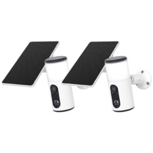 ANRAN 2PCS Ultra Kamera Set Solar Überwachungskamera Aussen Home 2 Wege Audio
