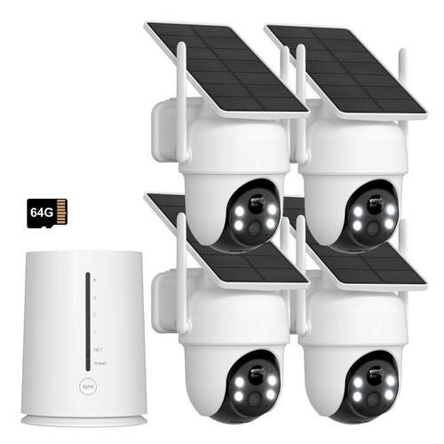 4MP Wlan Solar Akku Überwachungskamera Set Außen Kabellos Wlan Kameras