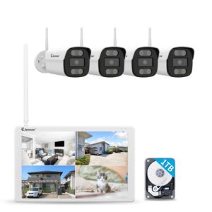 FUNK WLAN berwachungskamera Set Auen Metall Kamera Audio 10CH 1TB 5MP NVR