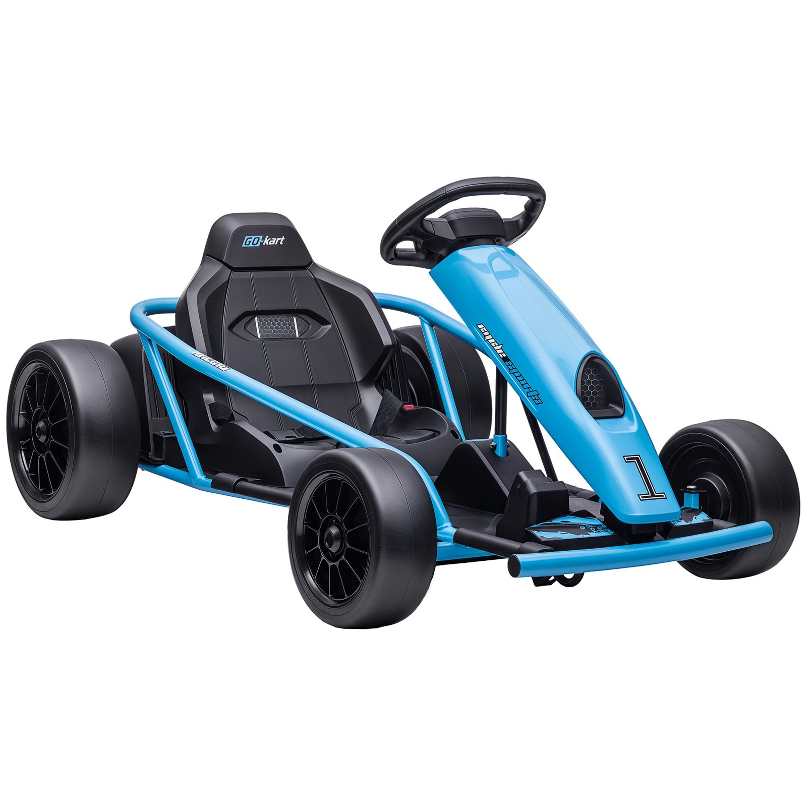 Kinder Elektro Gokart 12 V Drift Kart mit Langsamem Start Musik Hupe Blau