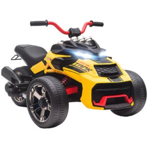 Elektro Quad für Kinder 12V Kinderquad mit 3 Rädern 2 Geschwindigkeiten Gelb