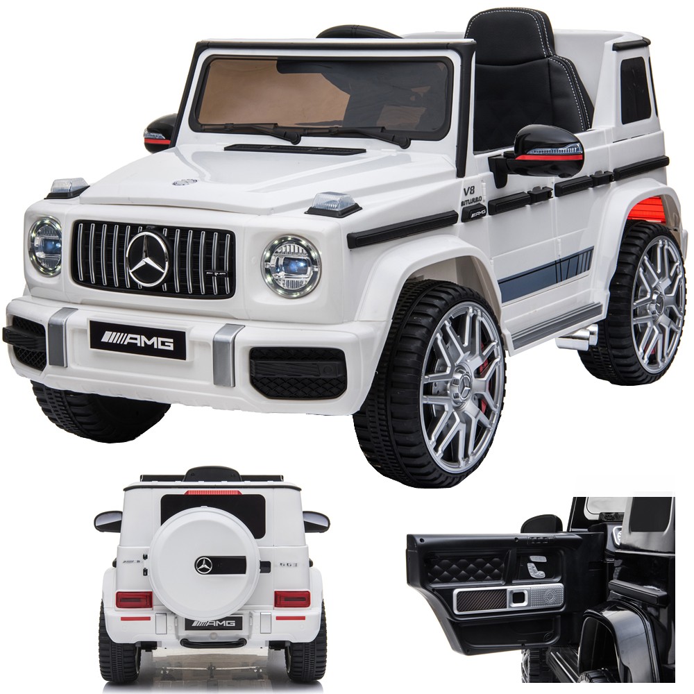Mercedes Benz G 63 G63 AMG V8 Biturbo Kinderauto Kinderfahrzeug Elektroauto Wei