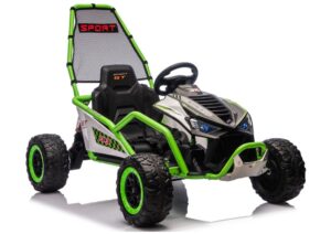 Kinderauto Elektroauto Offroad SUV 24V 2x200W EVA Leder LED RC USB Grün