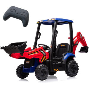 4 in 1 Elektro Traktor Für Kinder 12V Mit Fernbedienung Bagger & Frontlader