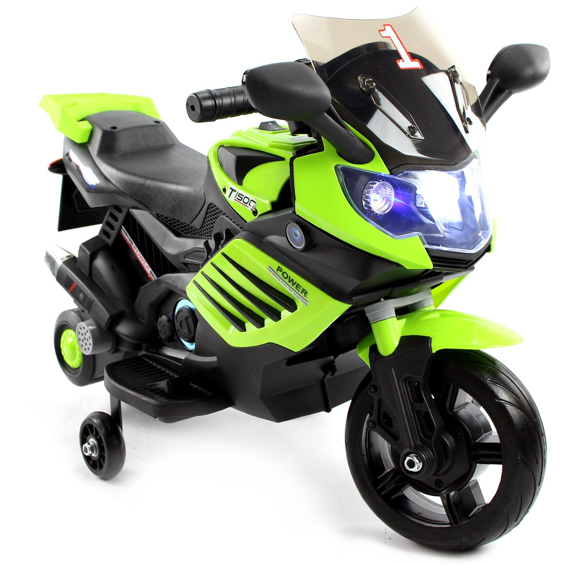 Motorrad RR S1000 Kinderauto Kinderfahrzeug Elektromotorrad Grün