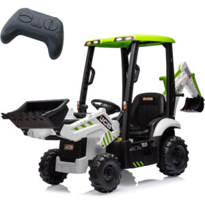 4 in 1 Elektro Traktor Für Kinder 12V Mit Fernbedienung Bagger & Frontlader