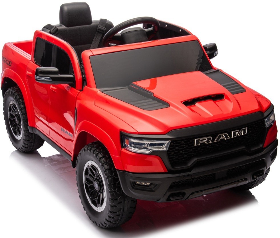 Dodge RAM 1500 EVA Räder Schlüssel Kinderauto Kinderfahrzeug Elektroauto Weiß
