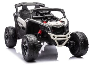 Buggy Kinderauto Elektroauto Offroad 24V 4x200W EVA Leder LED RC MP3 Weiß