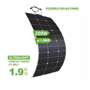 200W Solarpanel Flexibel Monokristallin 12V Solarmodul für Wohnmobil Haus CE