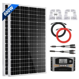 600W Solarpanel Solarmodule Kit 12V Monokristallin Wohnmobil Boot Auto Camping