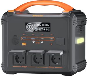 Newsmy 1102 5 Wh 2000W Tragbares Powerstation mit Solarpanel 100W für Camping
