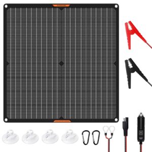 12V 50W Solarpanel solar Ladegerät 30W für kfz Autobatterie tragbar Solarmodul