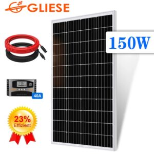 150W Solarpanel Kit Solarmodul Solaranlage Inselanlage Garten Camping Wohnmobil