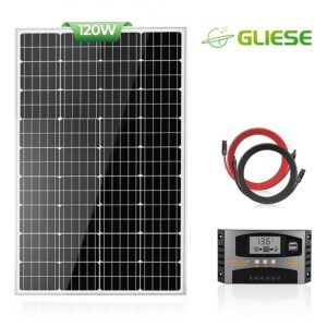12V 120W Solarpanel Kit Mono Solarmodul Balkonkraftwerk Photovoltaik Solarmodule
