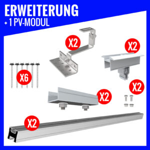 PV Photovoltaik Solarpaneel Halterung 2X Montage Set Ziegeldach Befestigung