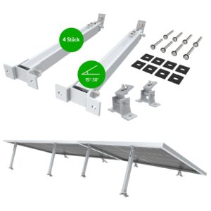 4x Nuasol Aufständerung 15 30° Solarmodul Halterung Balkonkraftwerk Flachdach PV