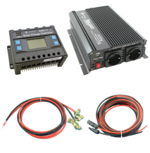 Solar Set 30A 1500 Watt Wechselrichter Laderegler Kabel 12V PV