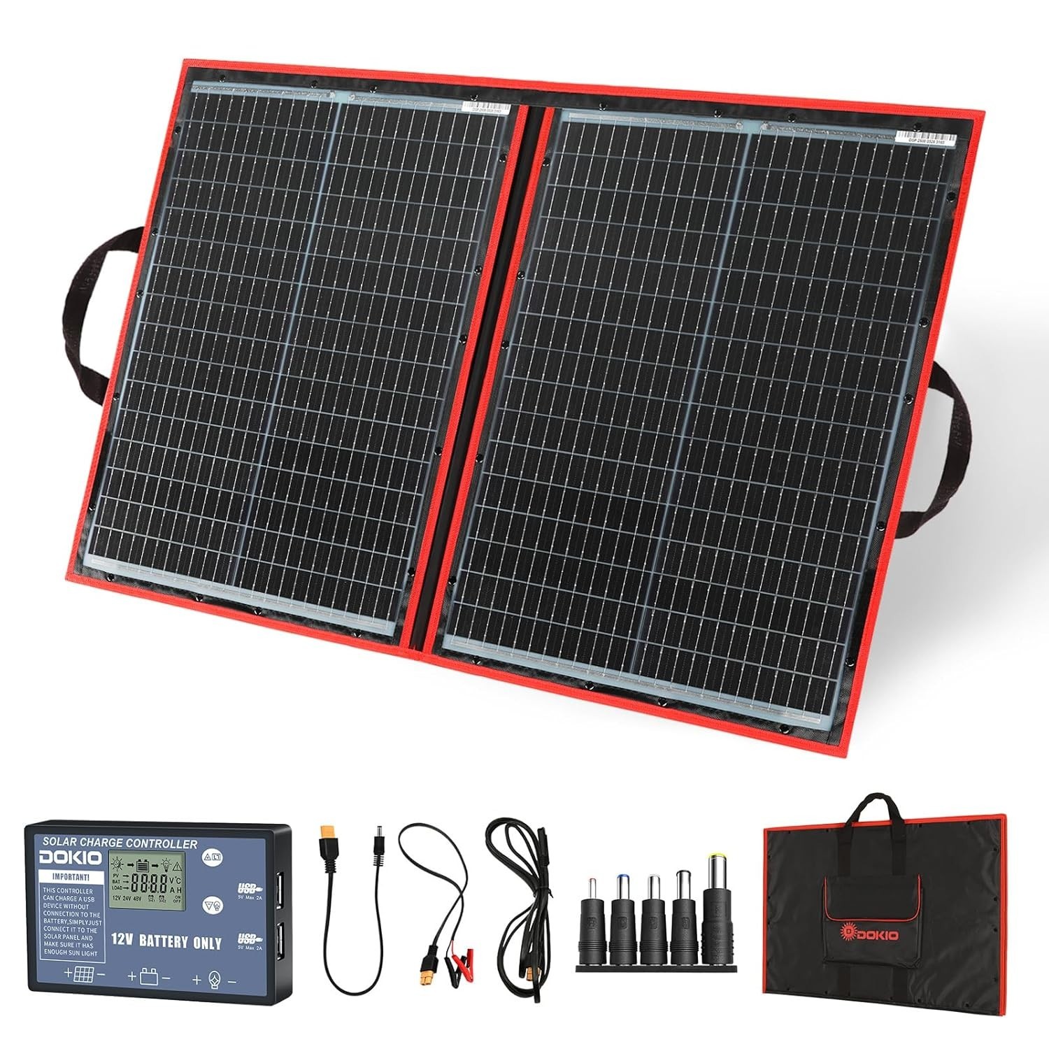 Solarpanel Faltbar 100W Monokristalline Solarmodule Tragbar mit Solarladeregl...