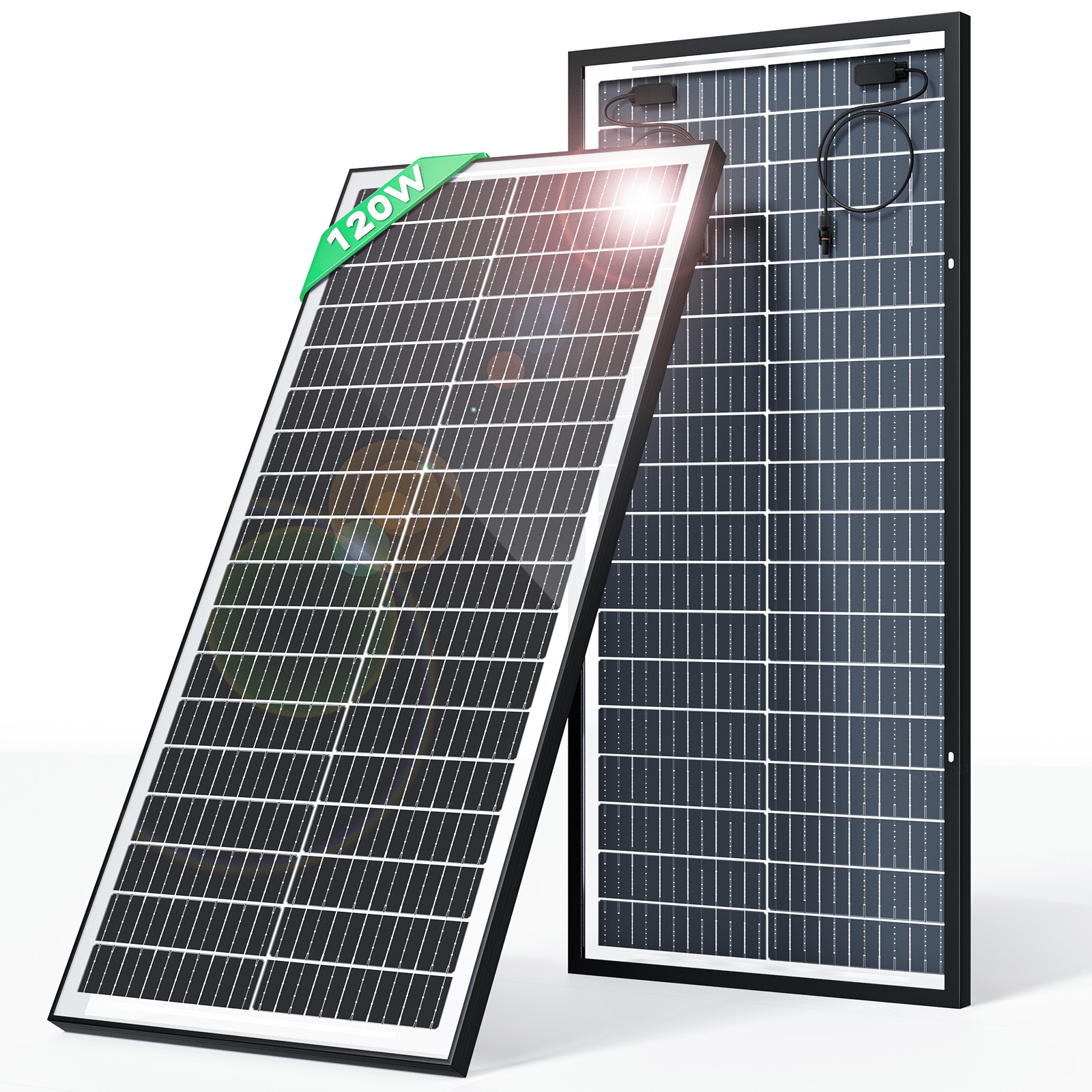 120W Bifaziale Solarpanel Glas Solarmodul Monokristallin 12V fr Wohnmobil Dach