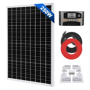 250W Watt Solarpanel Kit 12V Solar Solarmodul Set 5 PCS Halterung für Wohnmobil