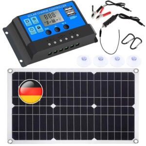 40W Solarpanel 12V Solarmodul Ladegerät Set mit 100A Laderegler für Wohnwagen