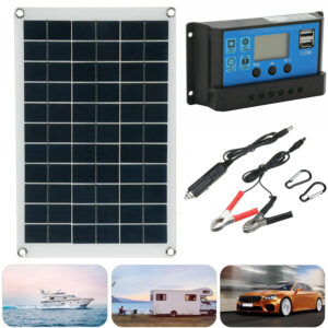 100W 12V Solarpanel Solarmodule Ladegert Solaranlage Komplettset fr Camping