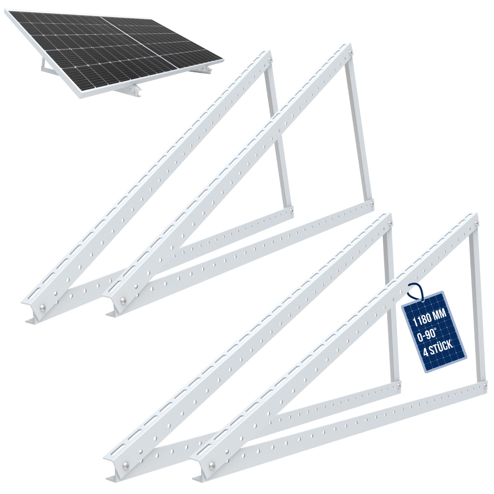 4x PV Halterung Solarpanel Solarmodul Aufständerung Photovoltaik Flachdach