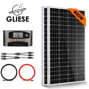 400W Solarmodul Set Solarpanel 12V Solaranlage Inselanlage Garten Wohnmobil Boot