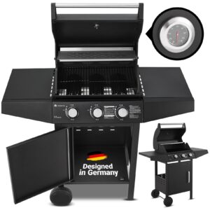 Gasgrill Grillwagen BBQ Grill Grillstation Griller Stahl 3 Brenner Juskys®