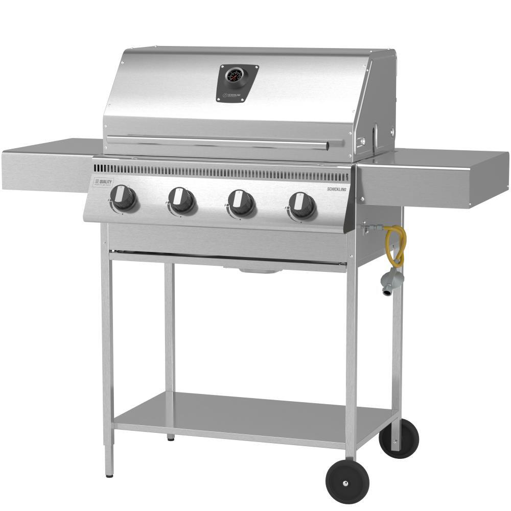 Gasgrill Edelstahl " Hermann XL Classic" mit Deckel & Ablagen Made in Germany