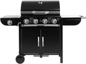 4+1 Brenner Gasgrill Master mit Seitenkochfeld BBQ Grillwagen Griller Edelstahl