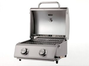 TH Edelstahl Gasgrill 4 4kW Deckelthermometer inkl. Regler und Schlauch