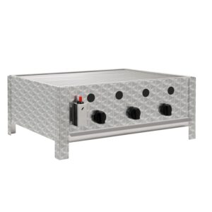 Edelstahl Gastrobräter Gasgrill Gasbräter 3 flammig BBQ Toro