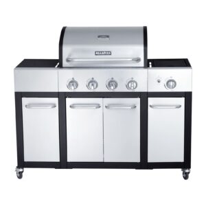 Allgrill Basic Line Major Gasgrill mit 4 Brennern Seitenkocher und Seitentischen