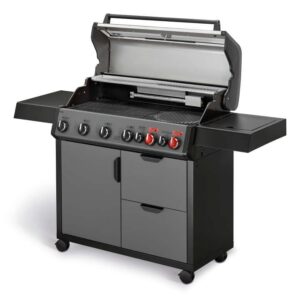 Enders Gasgrill Hyde 6 SIKR Turbo schwar inkl. Wetterschutzhülle BBQ Turbozone