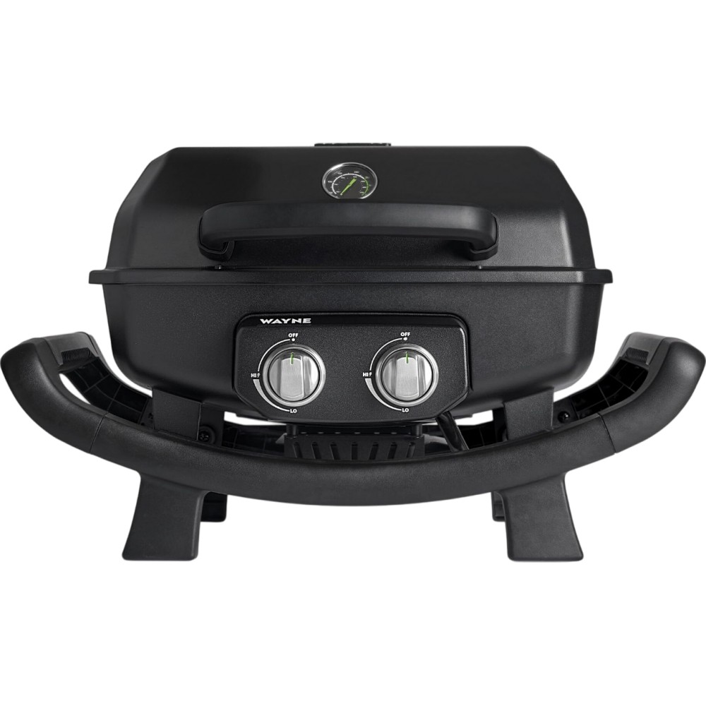Burnhard Wayne Gasgrill schwarz Grill Balkongrill Tischgrill 2 Brenner NEU