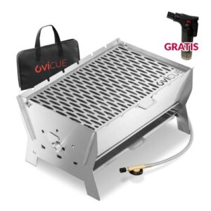 Ovicue L Kompaktgrill mobiler Gas Holzkohlegrill 3 5 kW Outdoor Camping Set BBQ