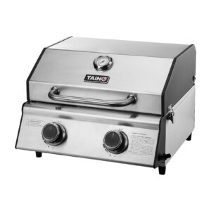 TAINO PLATINUM COMPACT Tischgrill 2 Brenner Gasgrill Kompakt Camping BBQ