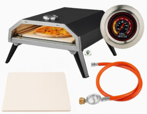 Grillmeister Gas Pizzaofen Backofen 400°C Pizzabackofen Thermometer Pizzastein