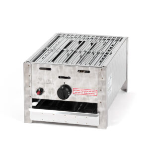 Edelstahl Gasgrill 1 flammig ca. 4kW Gasbraeter Gastro Grill Braeter Neu R1